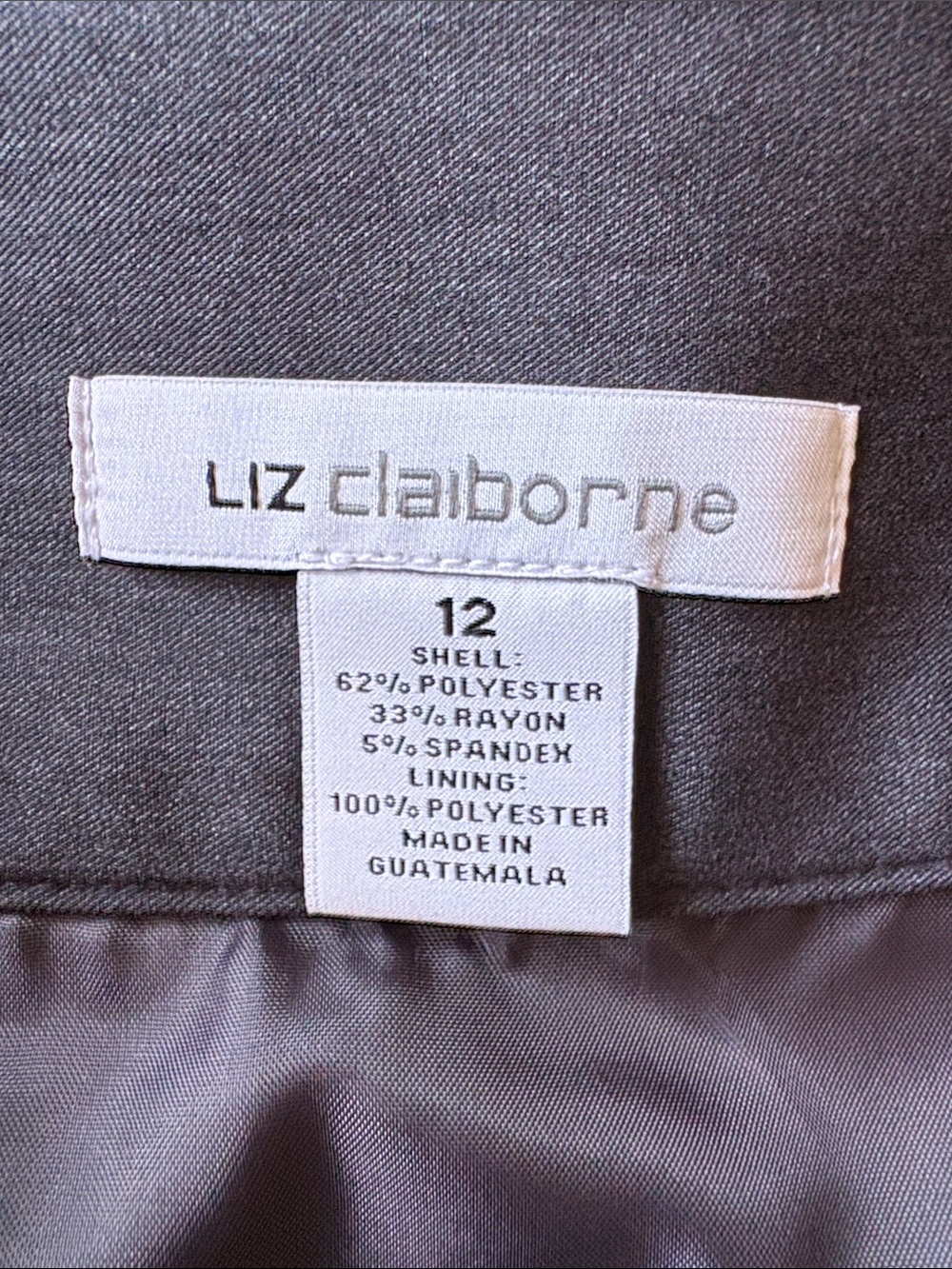 Liz Claiborne Heather Grey Women's Pencil Skirt Size 12 - Picture 3 of 3